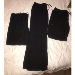 3 pairs of Jockey Large Scrub pants, black